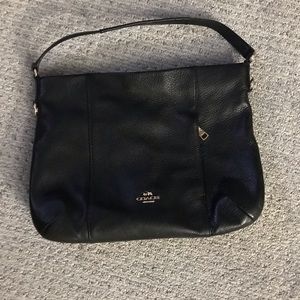 Coach black leather bag